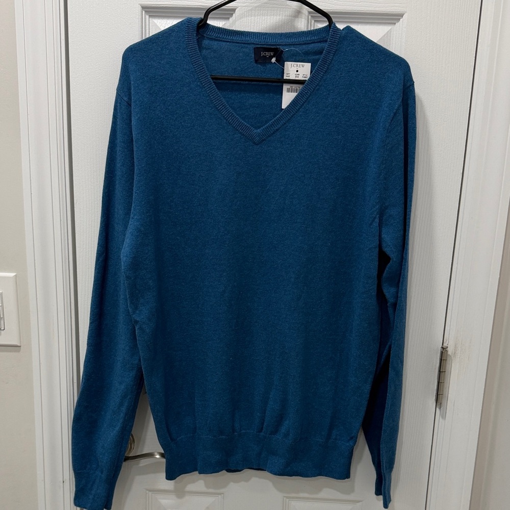 J. Crew Blue V-Neck Sweater for Men